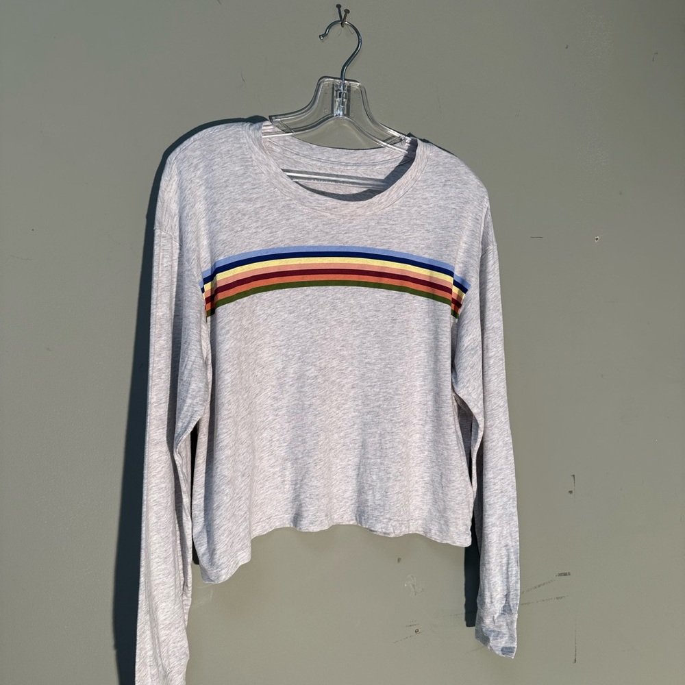 American Eagle Long Sleeve Rainbow Light T-shirt